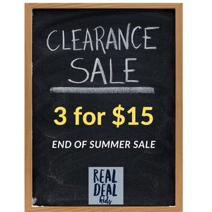 3 for $15 Sale! Closet Clearance!